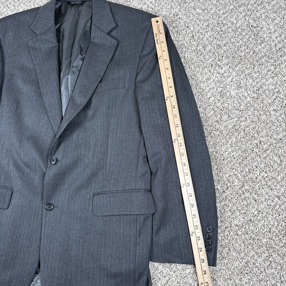 Jos A Bank‎ Blazer Mens 41L Gray Wool Signature Collection Sport Coat Jacket